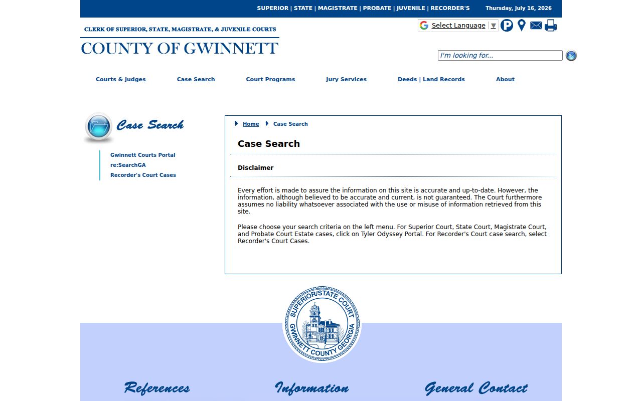 Snellville people search using the Gwinnett court gateway