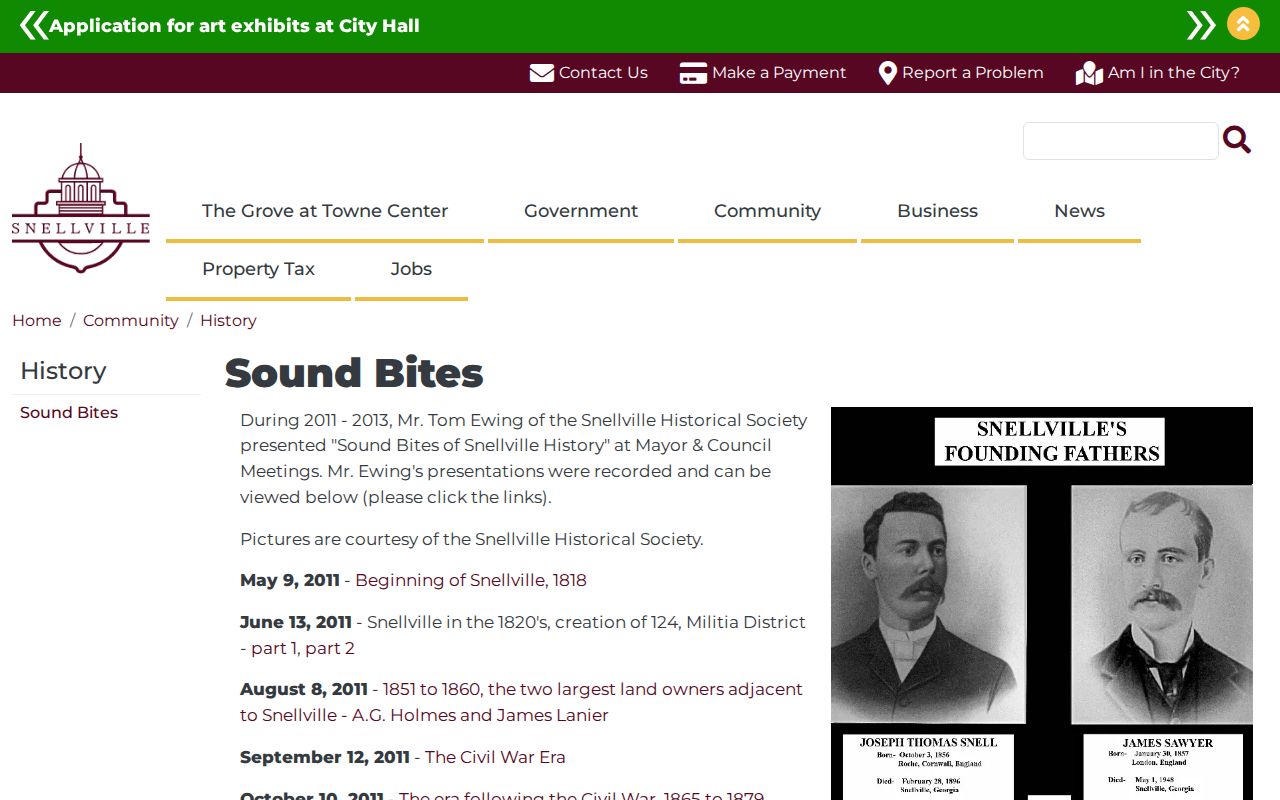Snellville people directories oral history Sound Bites