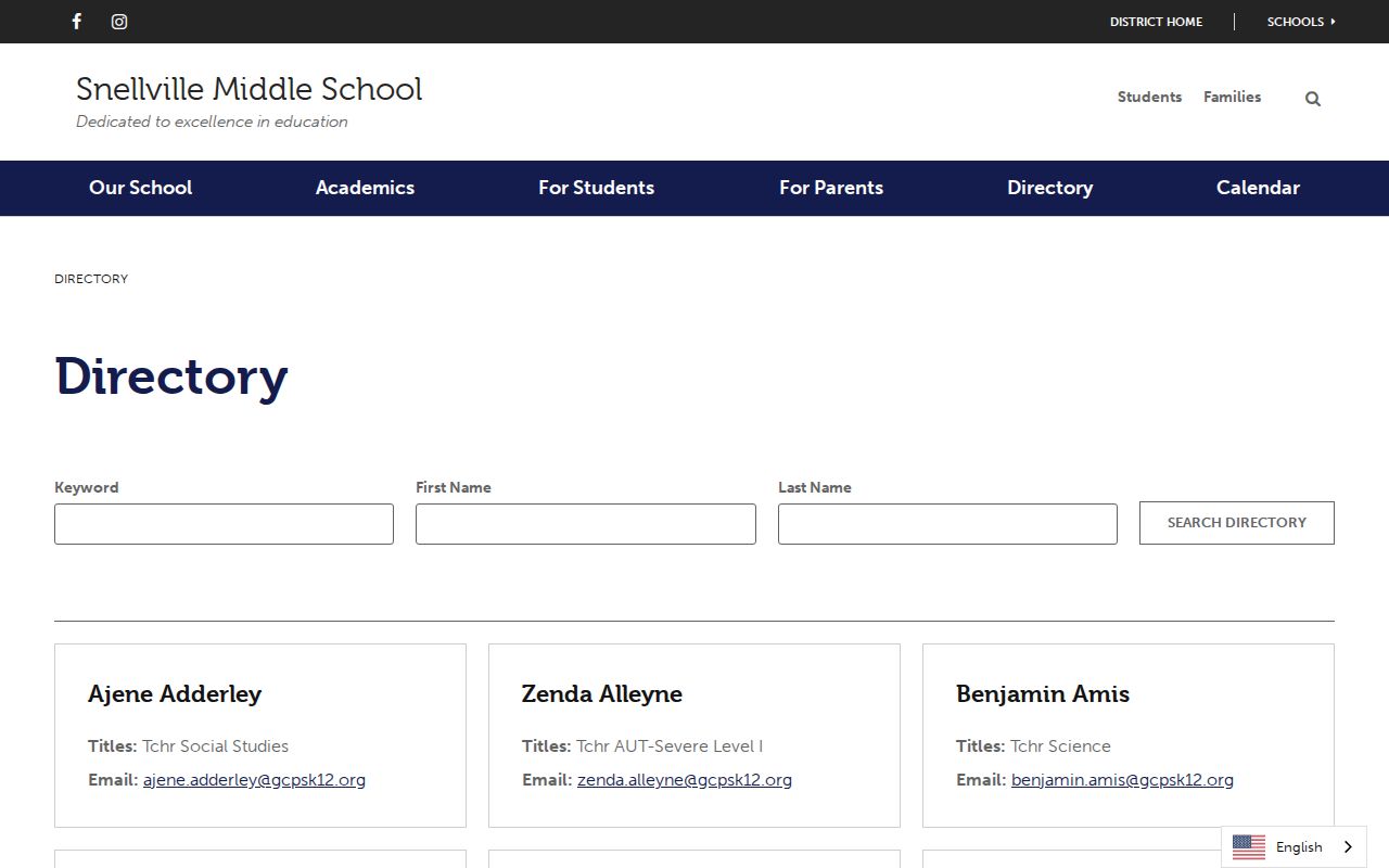 Snellville people directories school staff search