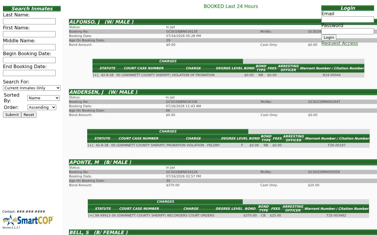 Snellville public records search in Gwinnett Jail View